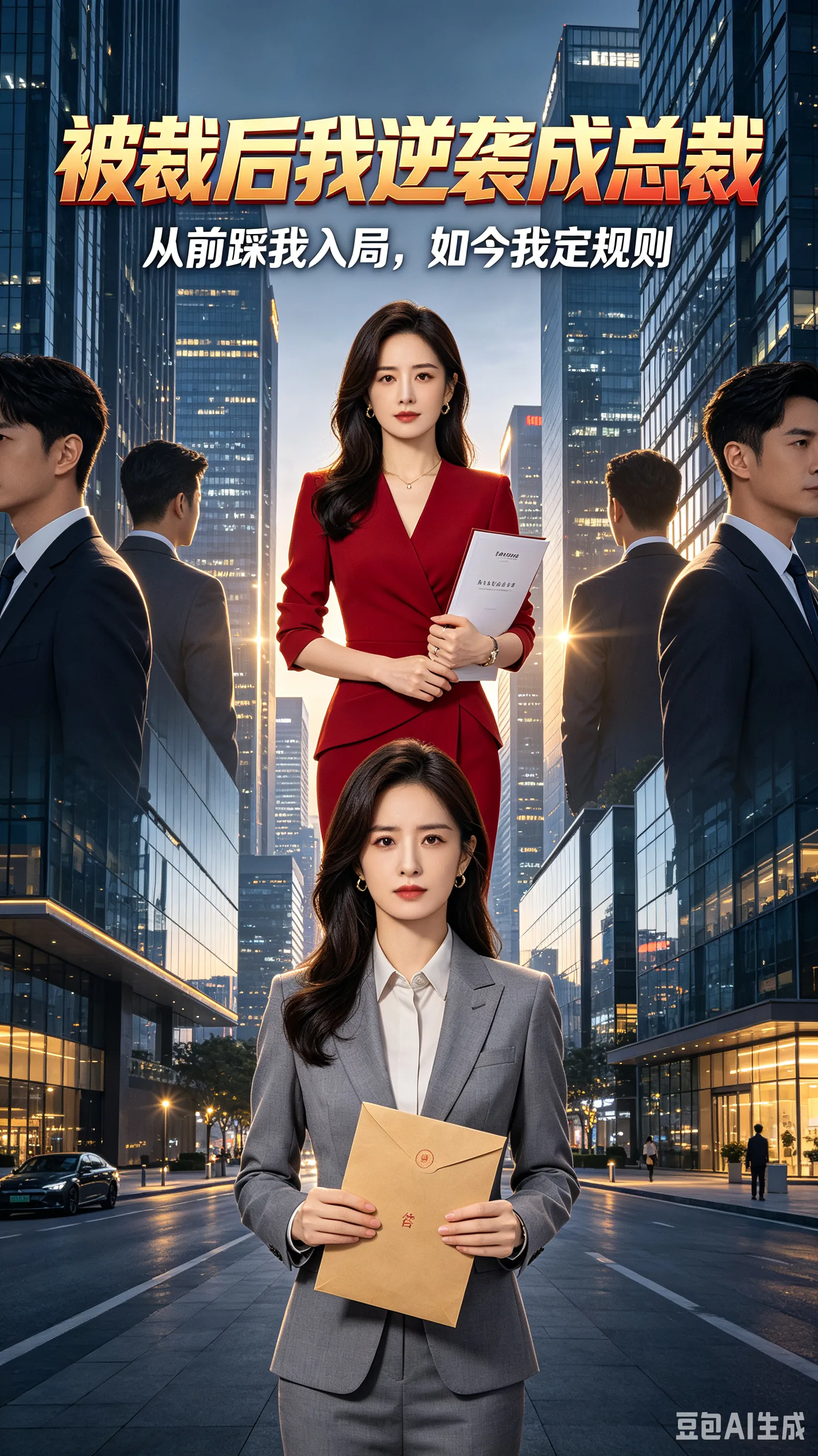 黄果短剧热门短剧《被裁后我逆袭成总裁》封面 - 都市逆袭题材