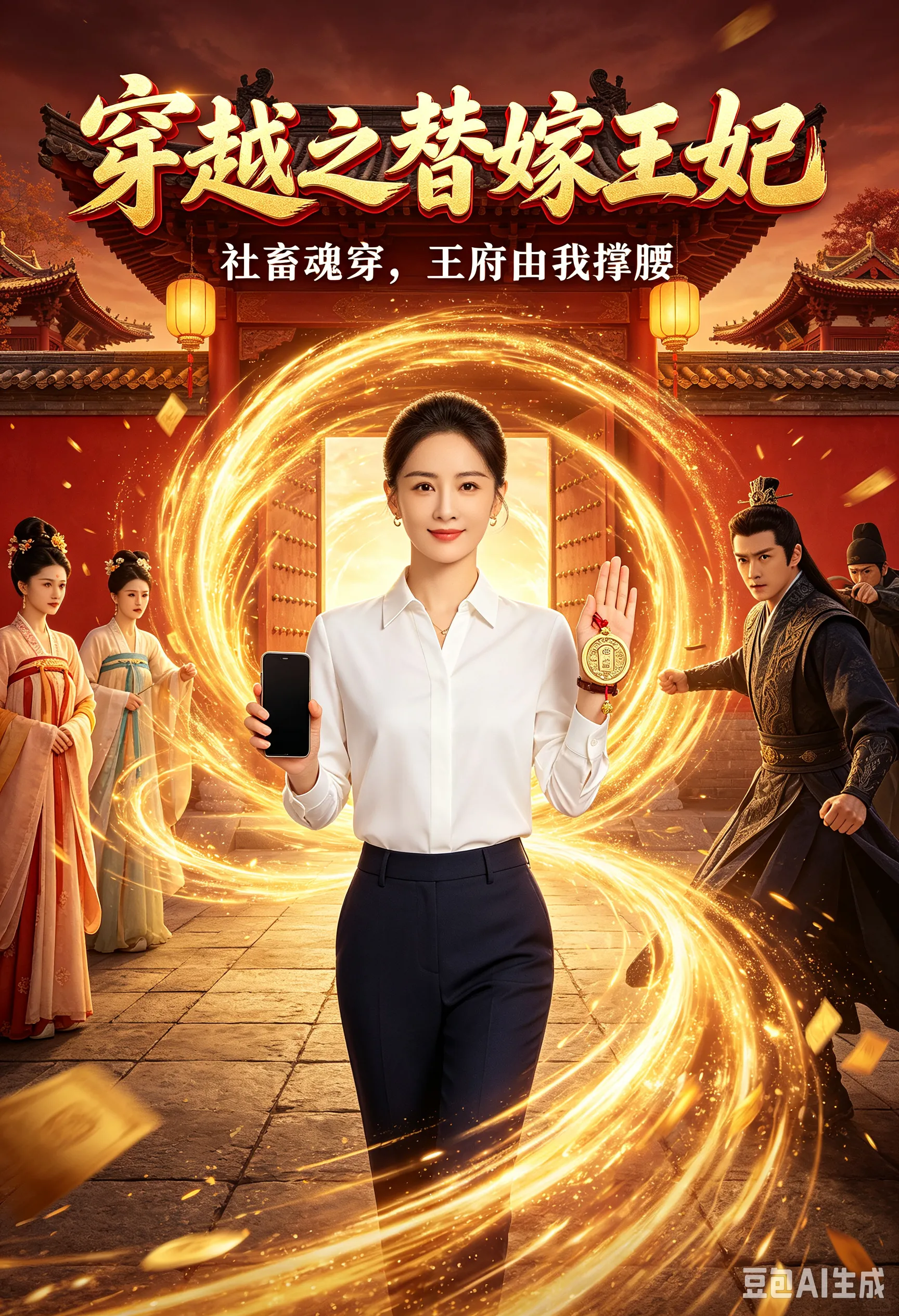 黄果短剧热门短剧《穿越之替嫁王妃》封面 - 古装穿越题材